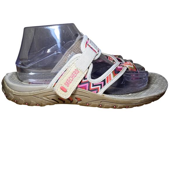 Skechers Sandals Womens 8 Reggae Zig Swag 48228 Flip Flops Thong Multicolor - Picture 4 of 9